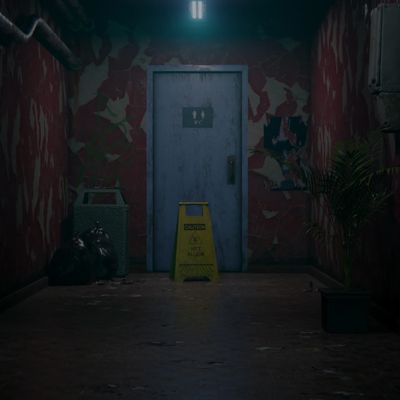 公园厕所使用中