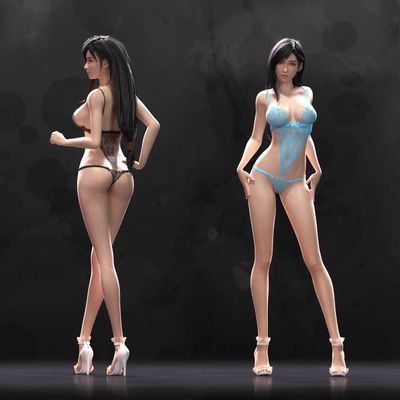 【3D同人】FF7 tifa 蒂法的新兼职 + 3D赠品
